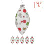 Christabelle Clear Glass Teardrop Baubles 6Pcs Balls Christmas Tree Decoration Ornament thumbnail 4