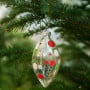 Christabelle Clear Glass Teardrop Baubles 6Pcs Balls Christmas Tree Decoration Ornament thumbnail 5