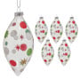 Christabelle Clear Glass Teardrop Baubles 6Pcs Balls Christmas Tree Decoration Ornament thumbnail 1
