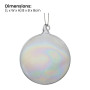 Christabelle Box of 6 Pure Clear Glass Baubles with Iridescent Shine thumbnail 3