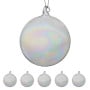 Christabelle Box of 6 Pure Clear Glass Baubles with Iridescent Shine thumbnail 3