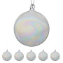 Christabelle Box of 6 Pure Clear Glass Baubles with Iridescent Shine thumbnail 4