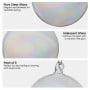 Christabelle Box of 6 Pure Clear Glass Baubles with Iridescent Shine thumbnail 4