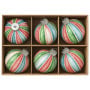 Christabelle Multi-Colour Glass Baubles 6Pcs Balls Christmas Tree Decoration Ornament thumbnail 4