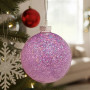 Christabelle Box of 6 Purple Glass Baubles with Glittered Surface thumbnail 6