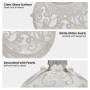 Christabelle Box of 6 Clear Glass Baubles with Glitter Swirls and Pearls thumbnail 5