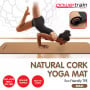 Powertrain Cork Yoga Mat with Carry Straps Home Gym Pilate Exercise Plain thumbnail 6