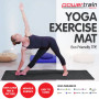 Powertrain Eco Friendly TPE Yoga Exercise Pilates Mat - Black thumbnail 2