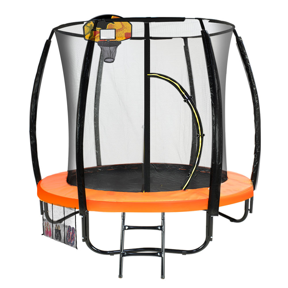 Kahuna Trampoline 6 ft with Basketball set Orange