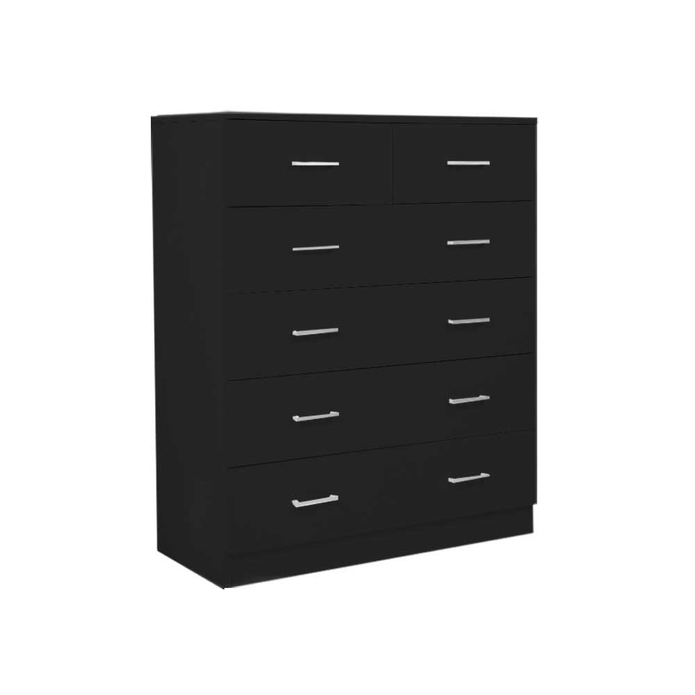 Tallboy Dresser 6 Chest Of Drawers Cabinet 85 X 39 5 X 105 Black