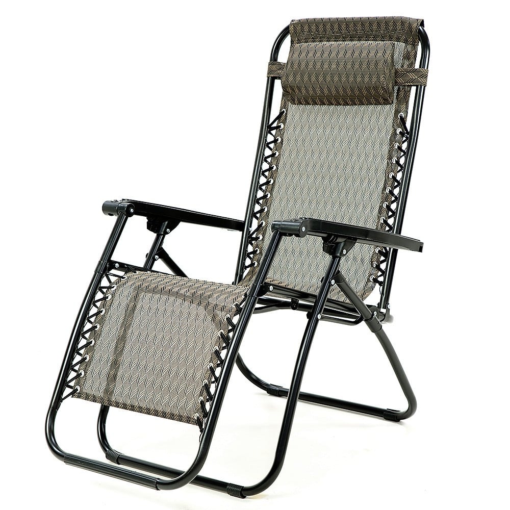 Zero Gravity Reclining Deck Chair Grey