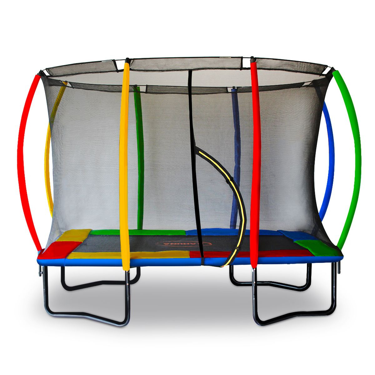 Kahuna Trampoline 6 ft x 9 ft Rectangular Outdoor Rainbow