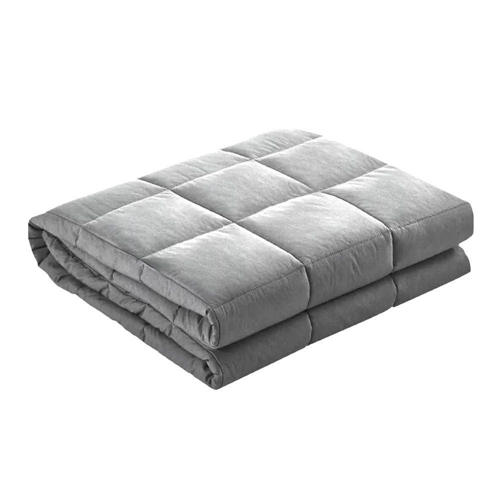 Laura Hill Weighted Blanket Heavy Kids Quilt Doona 7Kg Grey