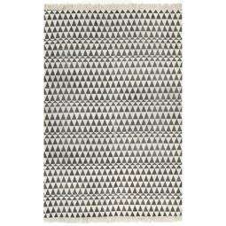 Kilim Rug Cotton 160x230 Cm With Pattern Black/white