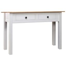 Console Table White 110x40x72 Cm Solid Pine Wood Panama Range