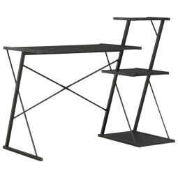 Desk With Shelf Black 116x50x93 Cm
