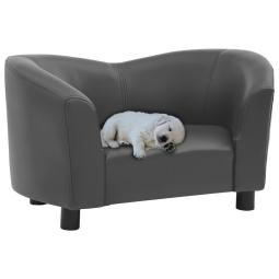 Dog Sofa Grey 67x41x39 Cm Faux Leather