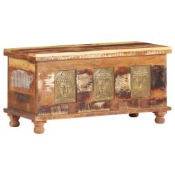 Storage Box With Buddha Cladding 90x35x45 Cm Reclaimed Wood