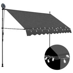 Manual Retractable Awning With Led 250 Cm Anthracite