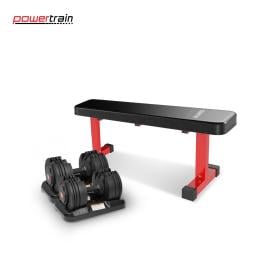 Powertrain GEN2 40KG Adjustable Dumbbell Set with Flat Bench