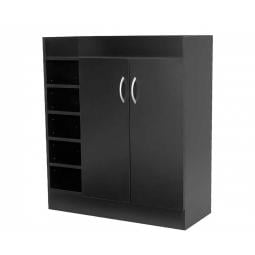 21 Pairs Shoe Cabinet Rack Storage Organiser - 80 x 30 x 90cm - Black