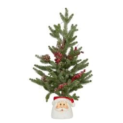 Christmas Tree with Lights in Santa Pot - 55cm