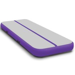 4m x 1m Air Track Inflatable Tumbling Mat Gymnastics - Purple Grey