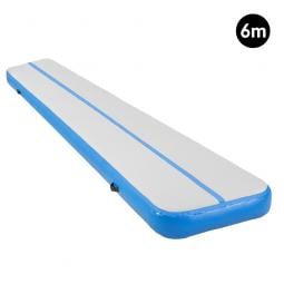 6m Inflatable Yoga Mat Gym Exercise 20cm Air Track Tumbling - Blue