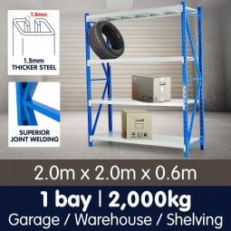 Garage Storage Steel Rack Shelving 2.0m-wide 2000kg
