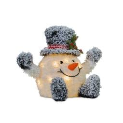 46cm Christmas Snowball Man with Lights