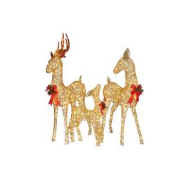 Set of 3 Outdoor Christmas Display Reindeer with Lights
