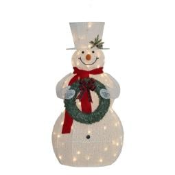150cm White Outdoor Christmas Snowman with Lights