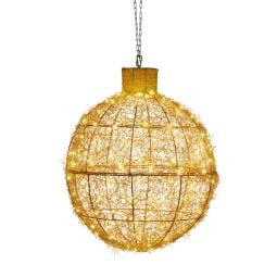 Christmas Display Bauble with Gold Lights- Indoor/Outdoor - 50cm
