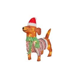 Christmas Dachshund Display with Lights - Indoor/Outdoor 57cm
