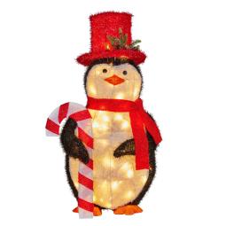 Christmas Penguin Display with Lights Indoor/Outdoor 80cm