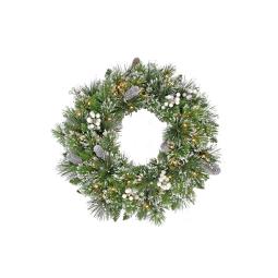 Christmas Wreath with Lights- 61cm Bryson Pine