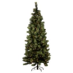 7.5ft Christmas Tree with Lights- Slimline Carolina Pine