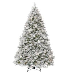 6ft 183cm Frosted Colonial Christmas Tree with Lights