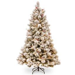 7.5foot 229cm Snowy Bedford Christmas Tree 1012 tips 800 LED Lights