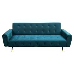 Ava Tufted Velvet Sofa Bed by Sarantino - Green