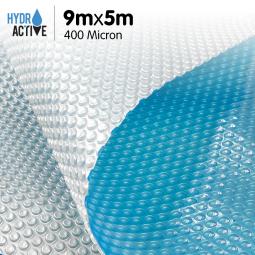 400 Micron Solar Swimming Pool Cover 9.5m x 5m - Silver/Blue