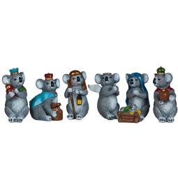 7 Piece Koala Christmas Nativity Scene