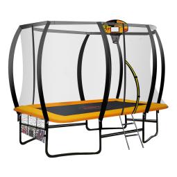 Kahuna Trampoline 8 ft x 11 ft Rectangular with Basketball Set