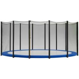 Kahuna 16ft Trampoline Replacement Safety Pad and Net Round 12 Poles Blue