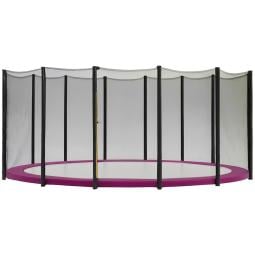 Kahuna 12ft Trampoline Replacement Safety Pad and Net Round 12 Poles Pink