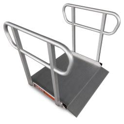 Kartrite 3ft Aluminium Wheelchair Ramp w/ Handrails 380kg Capacity 93.5cm Width