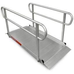 Kartrite 5ft Aluminium Wheelchair Ramp w/ Handrails 380kg Capacity 93.5cm Width