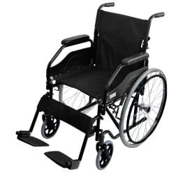 Orthonica 24in Self Propelled Foldable Steel Wheelchair - Black